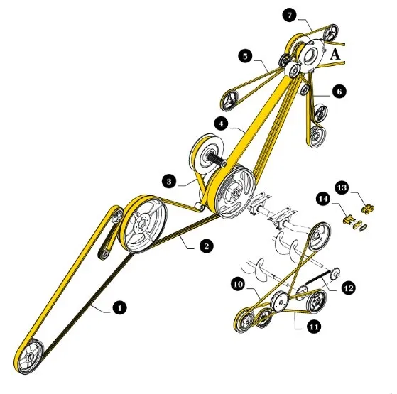 87527868 - Ремень прив. трансп. кам. накл. (только для Laterale) 6348мм CSX